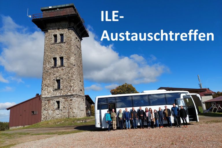 ILE-Umsetzungsbegleiter /-innen der Oberpfalz am Čerchov-Gipfel