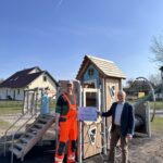 Das neue Spielgerät am Kinderspielplatz in Tremmersdorf